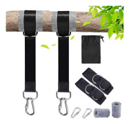 Tree Swing Hanging Straps Kit, Outdoor 5ft Swing Straps, Holds up to 1100lbs, 2 Heavy Duty Lock Carabiners, 2 Tree Protectors, 2 Swing Straps, Quick & Easy Way