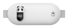 Grafenvärmande mensbälte för menssmärta och vardagsbruk med 6 vibrationsnivåer och 6 temperaturnivåer, uppladdningsbart 1800mAh, ABS, justerbart elast White