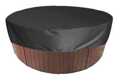 Round Pool Cover Sunshade for Pool, UV Protection and Waterproof Spa Cover, Outdoor Spa Bathtub-Black 21030cm,AAFGVC