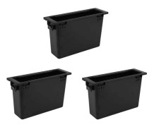 3X Bilradio Stereo Instrumentbräda Förvaringslåda 1Din Fickset för