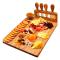 Bamboo Cheese Board with 4 Stainless Steel Cheese Knives, Gift