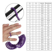 Ringstorleksmätverktyg Fingermandrel, Eeekit Ringmätare Svart Finger Si