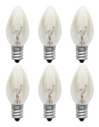 6 Light Bulbs E12 Light Bulb 220v 10w C7 Point Bubble E12 Small Screw Salt Lamp, Night Light With Light Bulb For Salt Lamp, Light Bulb Tu