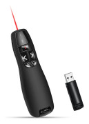 Presentatör 2,4 GHz trådlös presentatör med USB-mottagare, röd laserpekare, presentation med fjärrkontroll