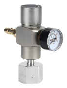 CO2-tryckregulator, 2 i 1 Mini CO2-gasregulator Sodatryckmätare med 3/8 tum till TR21.4-adapter för Sodastream Fi