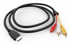 HDMI till RCA-kabel, 5ft/1,5m HDMI till 3RCA-kabel Ljud Video AV Komponent Konverter Adapter Kabel