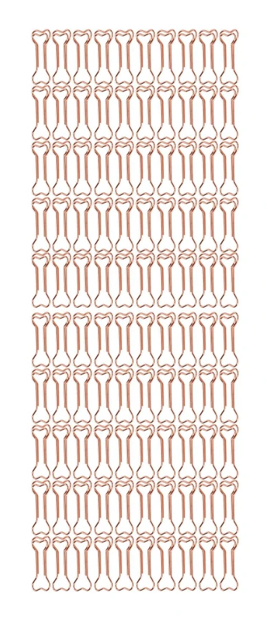 100 st Formade Gem Electroplating Rose Gold-serien Metall Bärbara Söta Kontorsklämmor för