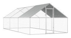 vidaXL Hönsbur för utomhusbruk 2,75x6x1,92 m galvaniserat stål