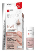 Eveline 6in1 Care&Colour Salon Effect Nagelbalsam - Skimrande Nude 5ml