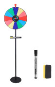 Lyckohjul - Snurrhjul för spel - 40 cm diameter - Höjdjusterbart - Med pennhållare - För lotteri & ordspel - 7–12 år - Flerfärgat