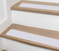 15-pack halkfria trappstegstejp, självhäftande PEVA säkerhetsremsor för trappor, badrum och badkar, klar 10 x 60 cm