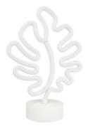 LED Neonskylt Monstera Bladformad Lampa, Silikon, 3W, Vit, USB/Batteridriven, för Sovrum Vardagsrum Festdekoration, 1 Styck
