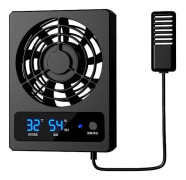 Smart kylfläkt för reptilbur med LED-display, stark vind, ventilationsfläkt, låg ljudnivå