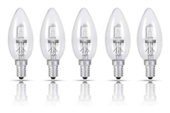 25W Halogenljuslampor, 5-pack E14 Halogenljuslampor, 220V, Dimbar Energibesparande Halogenlampor
