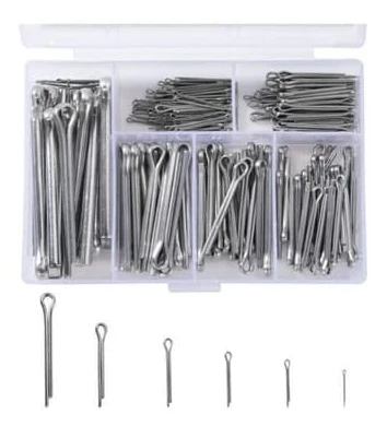 230 Pieces Stainless Steel Cotter Pins M1 M2 M2.5 M3 M4 M5 Assortment Kit with Storage Box