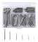 230 Pieces Stainless Steel Cotter Pins M1 M2 M2.5 M3 M4 M5 Assortment Kit with Storage Box