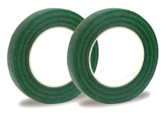 2 Rolls Dark Green Floral Tape, Bouquet Stem Wrap Tape for Flower Arranging, 0.5 Inch Wide with 60 Yards [EN]