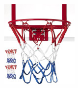 2 st basketnät, ersättningsnät för inomhus- och utomhussport, vävda trefärgade nät