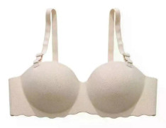 Sömlös BH för kvinnor Sexig utan bygel Push Up Underkläder Flickor Studenter Andningsbara Tunna Behåar Kvinnors BH Andningsbar Samlad White 34 75