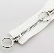 5# 70/90cm Metal Zipper Double Slider Round Ring Zipper For DIY Sewing Clothes white white 70cm