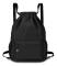Lightweight Drawstring Backpack with Water Bottle Holder and Pockets, Gym Sport Cinch Sackpack (Black)