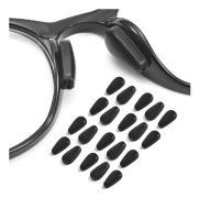 10 par glasögon näskuddar (svart), självhäftande halkfria glasögon