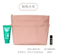 Handväska organizer, tygväska insats med flera fack och dragkedjor, robust väskinsats med nyckelring. Ljusbrun, M rosa[BEMS]