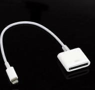 Apple Lightning to 30-pin Adapter Cable for iPhone 5/iPod Touch 5/iPod Nano 7/iPad Mini (22cm)
