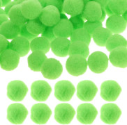 1500 st handgjorda pom-poms för pyssel, fruktigt gröna för pojkar och flickor, konst- och hantverksmaterial, dekorativa