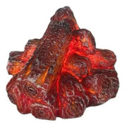 (SC)Glowing Coal Fireplace Lamp for Indoor Use with LED Flame 5Pcs