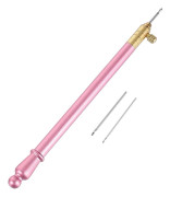 Fransk broderi punch nålset metallhandtag, rosa paljettpärlbroderingsnålar