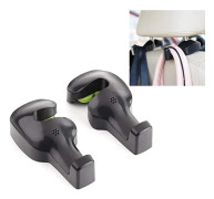 Universal Bil Baksätes Nackstöd Krok kompatibel Väskor, Plånböcker, Kläder Matvaror (Svart - Set med 2)