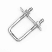 4 stycken U-bultar 66 U-bult 80 X 50mm, rostfritt stål U-bult med mutterplattor bricka, klämbultar för fixering av rör, för rördiametrar mindre än 50mm