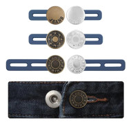 6 st knappförlängare för byxor - knapp för jeans jeansknapp knapp midjeförlängare, justerbar byxmidjeförlängare