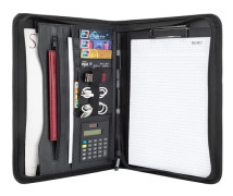 A4 Conference Folder, Writing Folder, Portfolio, Document Folder, Zipper Folder, Writing Pad, Black