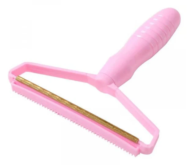 Bärbar hårborttagare, hårborttagningsborste, luddroller, djurhårsutjämnare, snabb hårborttagare för kläder, soffa, återanvändbar skrapa (rosa)