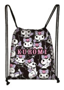 Kuromi dragsnöre ryggsäck PE sport simskole reseväska ryggsäck lunchväska #2
