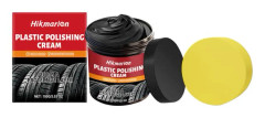 Hikmarion Plastpoleringspasta (100g flaska + 1 svamp/låda) - Skyddar, rengör, underhåller och polerar bilens plastdetaljer och däck.