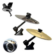 2 st bilcymbaler, bilcymbal för luftventil, mini trumcrashcymbal för bilventil, lämplig för alla typer av fordon