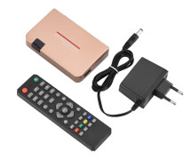 RF till HDMI-omvandlaradapter med fjärrkontroll för analog TV-mottagare, 100-240V VDE, digital signalöverförare