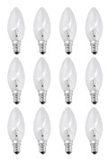 12x Lampa 40W E14 Ljuskälla Klar Vit Klassisk Glödlampa STOL