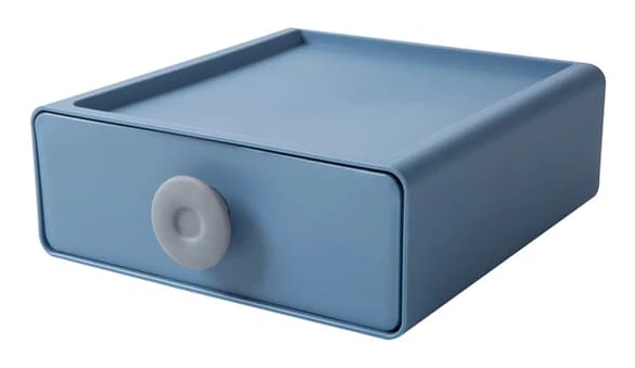 Desktop Storage Box with Drawers, Storage Rack, Large Capacity, Desk Drawer for Office Supplies, Cosmetic Storage Box, Serene Blue
