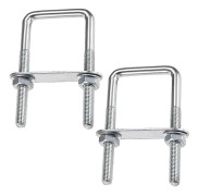 [DT]Fyrkantiga U-bultar, 70 x 110 mm U-bultar i rostfritt stål, M8 U-bult med mutterramplatta och bricka, M8 U-bult för fixering av brädor och rör (70 x