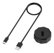 Snabbladdningsenhet Tandborstladdningsbas Plaststruktur Perfekt för olika eltandborstar Vattentät design Black