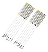 12 st ostfonduegafflar fruktmatgaffel 24 cm rostfritt stål robust värmeisolerande handtag