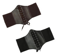 Retro Black Corset Belt for Women (Black, Brown) Lace-up for Women DXGHC