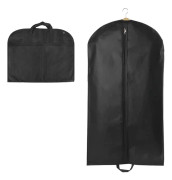 60 x 120 cm hängande plaggväska, vattentät dammtät plaggskydd med dragkedja, andningsbar kostymväska för jackor, skjortor, klänningar (svart)