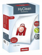 Miele HyClean 3D Efficiency FJM dammsugarpåsar – Förpackning med 4 påsar – 99,9 % filtrering – Kompatibel med Miele S6/S4 dammsugare