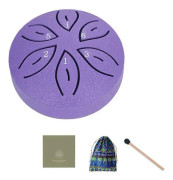 【LD】Barnmusikinstrument Orff-instrument Hantverk Mini ihålig trumma 3 tum 6 toner Lila Purple