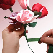 Blomstertejp Bukett Stjälk Wrap, 15 Rullar Grön Blomster Stjälk Wrap Tejp Blomster Lim Tejp För Bukett Stjälk Inslagning Och Blomsterhantverk (1/2\" Bred 30 Yar